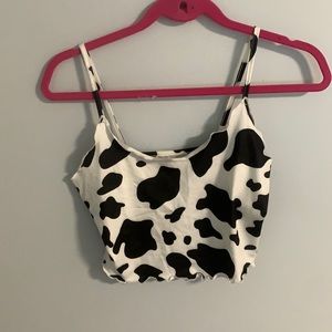 BRAND NEW cow print crop top